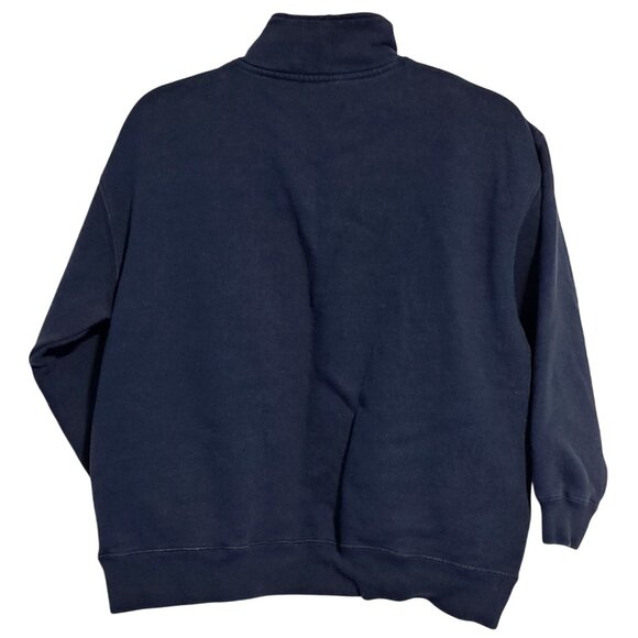 Vtg GAP Athletic Navy Blue Half-Zip Sweatshirt XL Slouchy Boxy Oversized - Picture 2 of 7